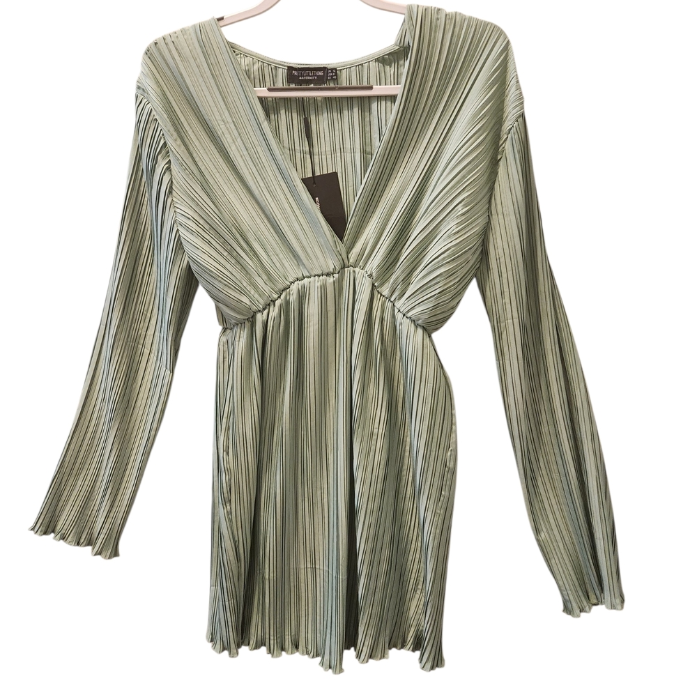Sage Green Maternity Plunge Dress